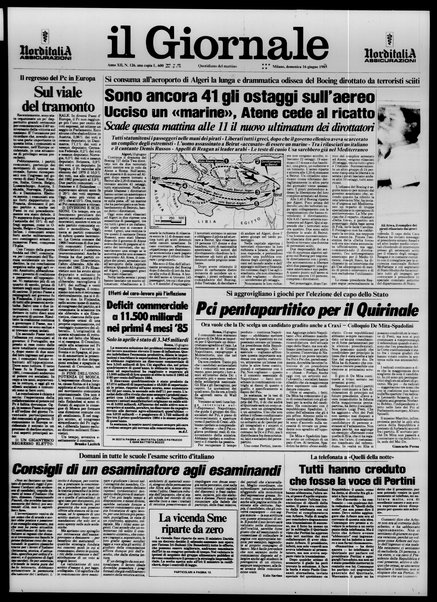 Il giornale : quotidiano del mattino